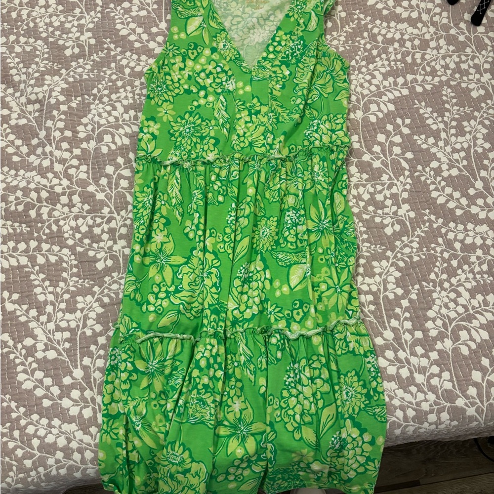 Lilly Pulitzer Green Floral Dress